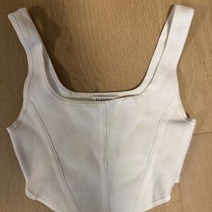 Aritzia Babaton White Crop Top